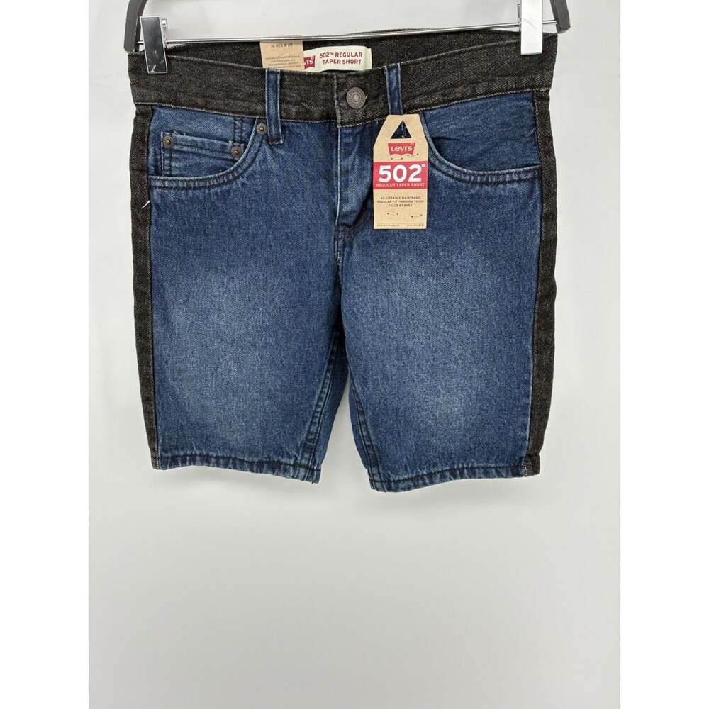 NWT Levi's Regular Tapered 502 Denim Shorts Distressed Blue  Reg W 25